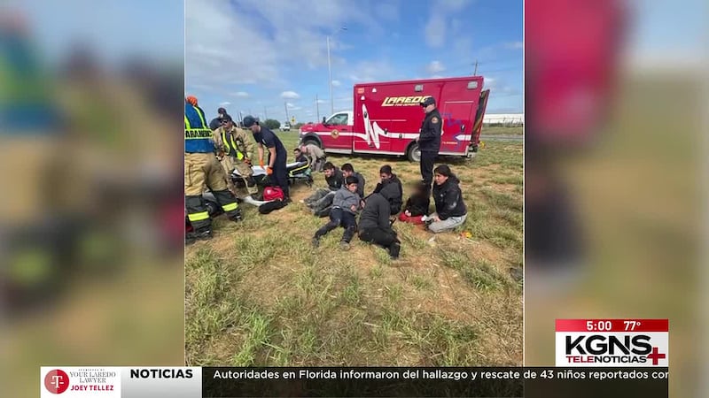 Detienen a 11 indocumentados tras aparatoso choque