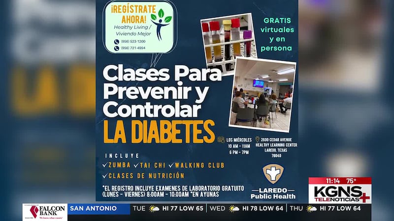 Invitan a clases para prevenir y controlar la diabetes en Laredo