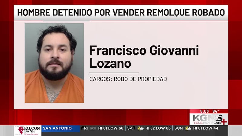 Hombre es detenido por vender remolque robado